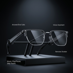 Gafas Inteligentes V2, Modernas, de Media Montura, con Asistente de Voz IA, Control Táctil para Llamadas y Música, Gafas Inteligentes - Product Image 1