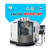Centro de Mecanizado CNC Vertical de 5 Ejes AMC500, Cono de Husillo HSK-A63, Control GSK, Husillo Único, Alta Resistencia, Precio Competitivo