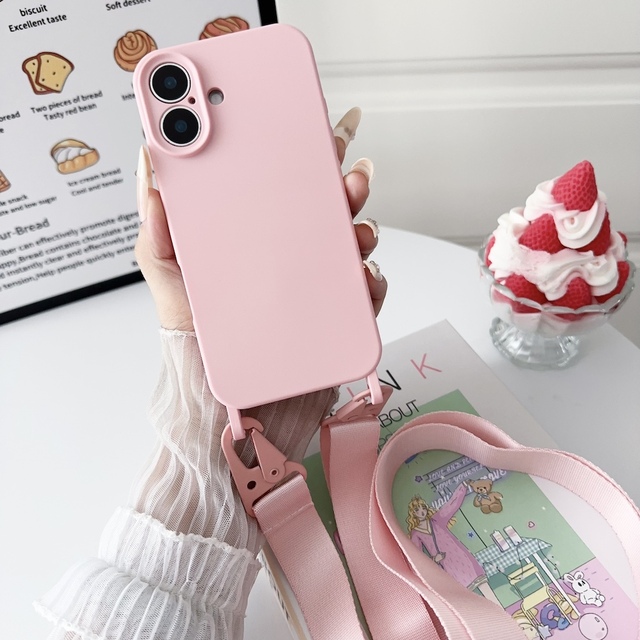 Fashionable Female Crossbody Lanyard Strap Phone Case for iPhone 13 12 11 Pro Max 16 15 14 Plus for Travel Accessories
