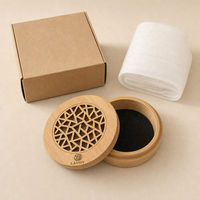 Brûleur en bambou écologique personnalisé avec gravure laser, design zen moderne, couvercle ajouré pour la décoration de spa et de bien-être de luxe