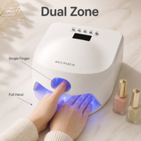 Lampe à ongles UV LED professionnelle 57 perles, double zone, pour un doigt ou une main entière, écran LCD, capteur automatique, OEM, marque privée