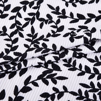 Vente en gros de tissus en soie glacée respirante tricotée sur mesure 1*1 côtes 95 polyester 5 élasthanne imprimés pour vêtements