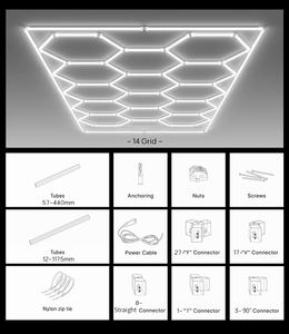 Éclairage <span class=keywords><strong>LED</strong></span> Hexagonal Moderne pour la Décoration Intérieure de la Maison, Atelier, Barbershop, Showroom, Atelier de Bricolage - Product Image 6