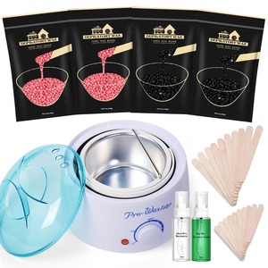Kit Profesional de Olla de Silicona de 500 cc para Derretir Cera, Calentador Eléctrico Hipoalergénico de Grado Profesional para Depilación Facial y Corporal - Product Image 1