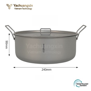 หม้อตั้งแคมป์กลางแจ้งสโนว์ร็อค 3.5 ลิตร หม้อทำอาหารแบบพกพา น้ำหนักเบา พร้อมฝาปิดและขาตั้ง - Product Image 3