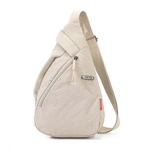 Riñonera cruzada sencilla a la moda para hombres y mujeres, bolso de pecho de estilo deportivo de nailon ligero a la moda, Mochila pequeña impermeable - Product Image 2