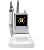 IBelieve 80W Haute Vitesse 45000 tr/min Professionnel Faible Vibration Pièce à main sans balais Lime Électrique Ponceuse à Ongles Machine à Percer les Ongles Kit Complet