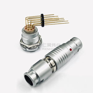 Nữ ECG Snap Ổ cắm 10 pin góc bên phải thông tư kim loại đẩy kéo nối - Product Image 4