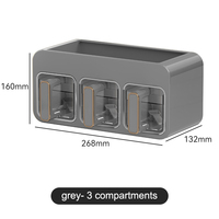 Support mural multifonctionnel en plastique alimentaire sans BPA pour cuisine, ensemble de boîtes à épices, organisateur de sel et de poivre