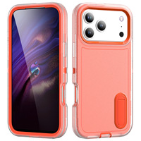 Protection complète 3 en 1 à 360° °   Étui de protection multi-couleurs pour téléphone portable, design support, compatible iPhone et Samsung