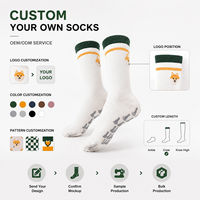 Kaos Kaki Yoga Pilates Khusus dengan Alas Silikon Anti Selip, Manset Elastis, Bahan Bernapas, Cepat Kering, Rajutan, untuk Studio Barre Dance, Unisex Dewasa, Musim Gugur