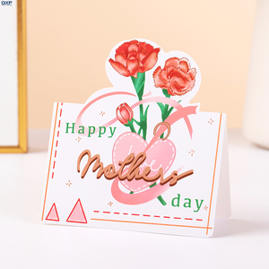 Tarjeta de Felicitación 3D con Ramo de <span class=keywords><strong>Flores</strong></span> para el Día de la Madre, Tarjeta Plegable con <span class=keywords><strong>Flores</strong></span> para el Día de la Madre, Tarjeta Postal de Felicitación para el Día de la Madre - Product Image 2