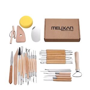 Fournitures d'art professionnelles vente chaude 30 pièces outils de poterie ensemble d'outils de sculpture en argile avec accessoire multi-argile pour l'art - Product Image 1