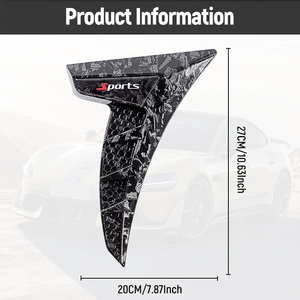 Universal Auto Exterior <strong>Accessories</strong> 2PCS <strong>Car</strong> Fender Side Vents Decal TPU Dart Shape Decorative Stickers - Product Image 6