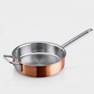High Quality Copper Sauce <b>Pan</b> Stainless Steel Handle Heat Resistant Minimalist Design For Gas And Induction Cooker Without <b>Lid</b> - Product Image 1