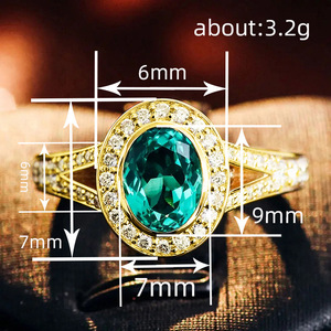 Anello di Lusso a Forma Ovale, Elegante Anello Singolo alla Moda per Donne, Accessorio per Feste e Uso Quotidiano - Product Image 4
