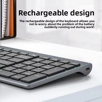 Ensemble clavier et souris ergonomique ultra-fin à chargement infrarouge trois modes, prêt à l'emploi, en gros, directement de l'usine