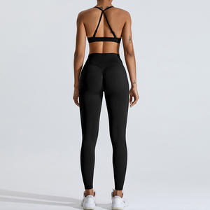 Ropa Depirtiva Mujer Ropa Deportiva Gimnasio Ropa Tenue <span class=keywords><strong>De</strong></span> Sport Scrunch Butt Leggings y sujetador Conjuntos <span class=keywords><strong>de</strong></span> entrenamiento para Mujeres - Product Image 5
