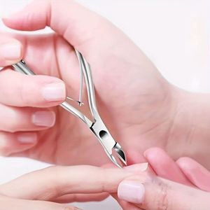 Vente directe d'usine, outils de manucure très demandés, coupe-cuticules en acier inoxydable D501, argenté, pour soins professionnels des ongles - Product Image 5