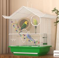 Cage à oiseaux moderne de luxe pour perroquets en fer et métal avec plateau en plastique respirant boîte d'emballage