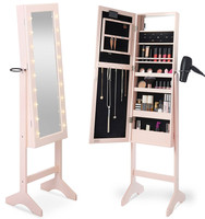 Armoire à bijoux avec miroir en MDF, vente en gros directe d'usine, pour ameublement domestique