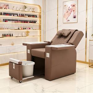 Fauteuil de Pédicure Électrique de Luxe Moderne avec Massage, Marron, Fauteuil de Bain de <span class=keywords><strong>Pieds</strong></span> et Spa, Vente en Gros - Product Image 2