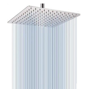 Thép Không Gỉ Lượng Mưa Tiết Kiệm Nước Mở Rộng Cánh Tay Nhiệt Độ Điều Khiển Trần Gắn Mưa Đầu Vòi Hoa Sen - Product Image 1