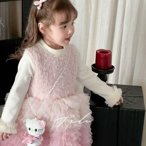 Girls Fleece Lined Tutu Dress Long Sleeve Breathable Princess Dress For Baby Girls Autumn Winter Korean Style - Product Image 2