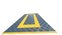 Grille de sol en plastique emboîtable antidérapante et résistante à l'huile de 1,8 cm pour station de lavage de voitures et garage