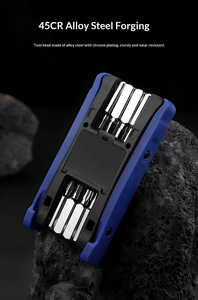 Outil de réparation de pneus multifonctionnel pour vélo, portable, pour VTT et vélo de <span class=keywords><strong>route</strong></span>, avec levier de pneu et patchs de réparation - Product Image 4