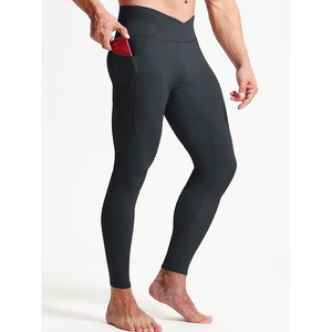 กางเกงเลกกิ้งสำหรับผู้ชายกางเกงโยคะผ้าสแปนเด็กซ์/ ผ้าโพลีเอสเตอร์แห้งเร็วระบายอากาศได้ดีแฟชั่นผลิตในปากีสถาน - Product Image 4