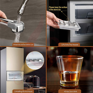 Ensemble de glaçons et de pierres à <span class=keywords><strong>whisky</strong></span> réutilisables en acier inoxydable doré de qualité alimentaire, écologiques et inaltérables, pour petites commandes - Product Image 4