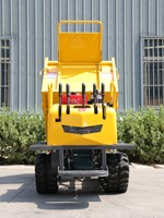 Mini tombereau de chantier compact 1,5T, type surélevé, économique, capacité 800kg/1500kg, véhicule de transport, mini transporteur sur chenilles