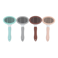 Brosse autonettoyante ronde pour animaux de compagnie, peigne démêlant à dégagement rapide pour chiens et chats