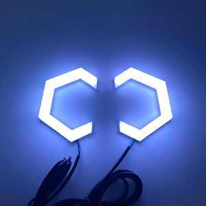Anillos Halo LED ADT Hexagonales de 70mm, 80mm, 86mm, 90mm, Tamaño OEM, RGBW, Control por Aplicación, Ojos de Ángel - Product Image 3