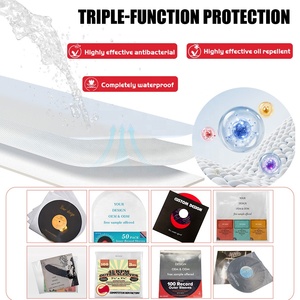 Pochettes pour disques vinyles écologiques personnalisées avec logo imprimé en usine, pochettes d'album vierges 350 g/m², sacs à fond carré - Product Image 2
