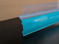 Porte-étiquettes en plastique pour supermarché avec bande de données transparente pour affichage des prix sur les bords des étagères, auto-adhésif robuste