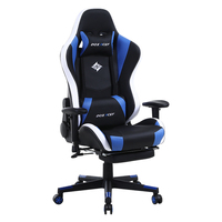 Chaise de jeu à LED Grande taille Racing Chaise de jeu RVB en cuir Pu noir avec lumières et haut-parleurs Chaise de jeu à LED E-sport pour PC