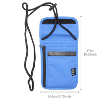 Dompet Leher Anti Air RFID Blocking dari Bahan Nylon, Organizer, Tempat Kartu, Portabel, Tempat Paspor Keluarga