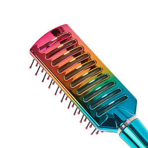 Brosse ronde colorée à dégradé de couleurs, grande, antistatique, pour le coiffage des cheveux, pour usage domestique - Product Image 5