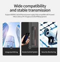 Adaptador Divisor POE Full-Duplex de 10/100 Mbps, Ethernet 48V a DC12V 1.2A RJ45, Alimentación por Ethernet, Plástico