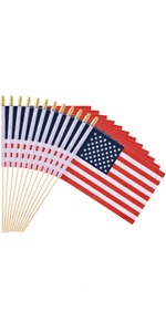 MINI USA DRAPEAUX AVEC BÂTON EN BOIS