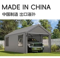 Abri de voiture en aluminium robuste 12x20 pieds pour l'exportation en Chine, avec parois latérales amovibles et fenêtres ventilées enroulables