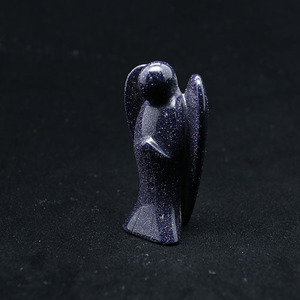 Ornement ange gardien en <span class=keywords><strong>sable</strong></span> bleu, ange en cristal sculpté à la main, pierre énergétique Feng Shui pour la maison et le bureau, fabriqué en Chine - Product Image 4