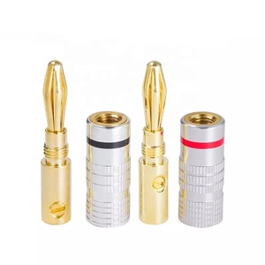 Connecteurs de câble de haut-parleur en laiton usinés CNC sur mesure, service d'usinage CNC de haute précision pour équipements audio - Product Image 1