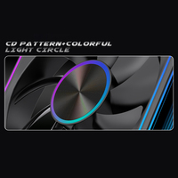 Ventilateur de refroidissement intelligent ARGB Lovingcool pour PC, effet lumineux miroir infini, châssis en plastique pour esports, contrôle de la température, ventilateur d'ordinateur