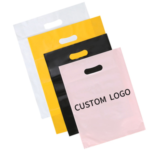 Großhandel benutzer definierte Kunststoff wasserdichte Stoff Einzelhandel Einkaufstasche Luxus bedruckte gestanzte Taschen mit Logo - Product Image 1