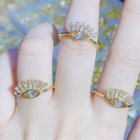 Mode Cristal Feuille Anneaux Bijoux De Mariage Réglable Antique Bague Pour Les Femmes