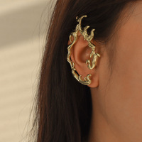 Boucles d'oreilles créatives en forme d'elfe, sans perçage, design irrégulier géométrique, clip d'oreille, accessoires de bijoux