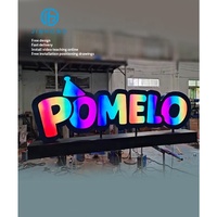 Enseigne led programmable personnalisée enseigne led formage sous vide enseigne lettre led 3d acrylique rétroéclairée enseigne commerciale logo RGB